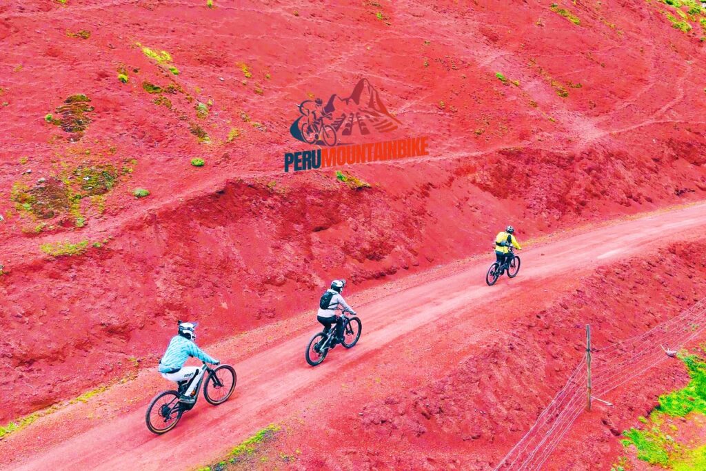 rainbow mountain - ausangate ebiking tour - peru mountain bike